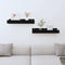 vidaXL - Wandschappen - 2 - st - 50x12x9 - cm - massief - grenenhout - zwart