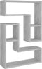 vidaXL - Wandschappen - 2 - st - 50x15x50 - cm - bewerkt - hout - betongrijs