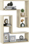 vidaXL - Wandschappen - 2 - st - 50x15x50 - cm - bewerkt - hout - sonoma - eikenkleurig