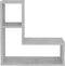 vidaXL - Wandschappen - 2 - st - 50x15x50 - cm - bewerkt - hout - betongrijs