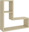 vidaXL - Wandschappen - 2 - st - 50x15x50 - cm - bewerkt - hout - sonoma - eikenkleurig