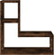 vidaXL - Wandschappen - 2 - st - 50x15x50 - cm - bewerkt - hout - gerookt - eikenkleurig