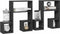 vidaXL - Wandschappen - 2 - st - 50x15x50 - cm - bewerkt - hout - grijs