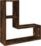 vidaXL - Wandschappen - 2 - st - 50x15x50 - cm - bewerkt - hout - gerookt - eikenkleurig