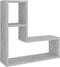 vidaXL - Wandschappen - 2 - st - 50x15x50 - cm - bewerkt - hout - betongrijs