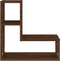 vidaXL - Wandschappen - 2 - st - 50x15x50 - cm - bewerkt - hout - bruin - eikenkleur