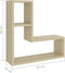 vidaXL - Wandschappen - 2 - st - 50x15x50 - cm - bewerkt - hout - sonoma - eikenkleurig