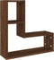 vidaXL - Wandschappen - 2 - st - 50x15x50 - cm - bewerkt - hout - bruin - eikenkleur