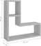vidaXL - Wandschappen - 2 - st - 50x15x50 - cm - bewerkt - hout - betongrijs