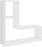 vidaXL - Wandschappen - 2 - st - 50x15x50 - cm - bewerkt - hout - wit