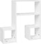 vidaXL - Wandschappen - 2 - st - 50x15x50 - cm - bewerkt - hout - wit