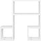 vidaXL - Wandschappen - 2 - st - 50x15x50 - cm - bewerkt - hout - wit