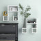 vidaXL - Wandschappen - 2 - st - 50x15x50 - cm - spaanplaat - hoogglans - wit