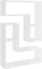 vidaXL - Wandschappen - 2 - st - 50x15x50 - cm - spaanplaat - hoogglans - wit