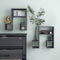 vidaXL - Wandschappen - 2 - st - 50x15x50 - cm - spaanplaat - hoogglans - grijs