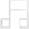vidaXL - Wandschappen - 2 - st - 50x15x50 - cm - spaanplaat - hoogglans - wit