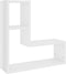 vidaXL - Wandschappen - 2 - st - 50x15x50 - cm - spaanplaat - hoogglans - wit