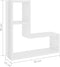 vidaXL - Wandschappen - 2 - st - 50x15x50 - cm - spaanplaat - hoogglans - wit