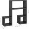 vidaXL - Wandschappen - 2 - st - 50x15x50 - cm - spaanplaat - hoogglans - grijs