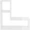 vidaXL - Wandschappen - 2 - st - 50x15x50 - cm - spaanplaat - hoogglans - wit