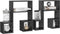 vidaXL - Wandschappen - 2 - st - 50x15x50 - cm - spaanplaat - hoogglans - grijs