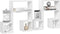 vidaXL - Wandschappen - 2 - st - 50x15x50 - cm - spaanplaat - hoogglans - wit