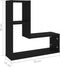 vidaXL - Wandschappen - 2 - st - 50x15x50 - cm - spaanplaat - zwart