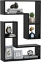 vidaXL - Wandschappen - 2 - st - 50x15x50 - cm - spaanplaat - zwart