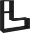 vidaXL - Wandschappen - 2 - st - 50x15x50 - cm - spaanplaat - zwart