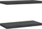 vidaXL - Wandschappen - 2 - st - 50x23,5x3 - cm - roestvrijstaal - zwart
