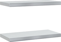 vidaXL - Wandschappen - 2 - st - 50x23,5x3 - cm - roestvrijstaal - zilverkleurig