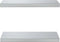 vidaXL - Wandschappen - 2 - st - 50x23,5x3 - cm - roestvrijstaal - zilverkleurig