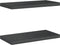vidaXL - Wandschappen - 2 - st - 50x23,5x3 - cm - roestvrijstaal - zwart