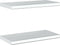vidaXL - Wandschappen - 2 - st - 50x23,5x3 - cm - roestvrijstaal - zilverkleurig
