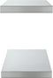vidaXL - Wandschappen - 2 - st - 50x23,5x3 - cm - roestvrijstaal - zilverkleurig