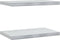 vidaXL - Wandschappen - 2 - st - 50x30x3 - cm - roestvrijstaal - zilverkleurig