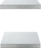 vidaXL - Wandschappen - 2 - st - 50x30x3 - cm - roestvrijstaal - zilverkleurig