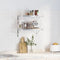 vidaXL - Wandschappen - 2 - st - 50x30x3 - cm - roestvrijstaal - zilverkleurig