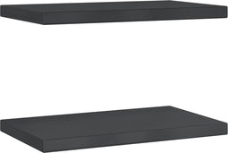 vidaXL - Wandschappen - 2 - st - 50x30x3 - cm - roestvrijstaal - zwart
