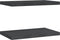 vidaXL - Wandschappen - 2 - st - 50x30x3 - cm - roestvrijstaal - zwart
