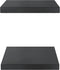 vidaXL - Wandschappen - 2 - st - 50x30x3 - cm - roestvrijstaal - zwart
