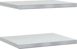 vidaXL - Wandschappen - 2 - st - 50x40x3 - cm - roestvrijstaal - zilverkleurig