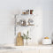 vidaXL - Wandschappen - 2 - st - 50x40x3 - cm - roestvrijstaal - zilverkleurig