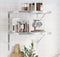 vidaXL - Wandschappen - 2 - st - 50x40x3 - cm - roestvrijstaal - zilverkleurig