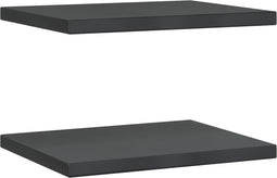 vidaXL - Wandschappen - 2 - st - 50x40x3 - cm - roestvrijstaal - zwart