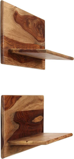 vidaXL - Wandschappen - 2 - st - 58x26x20 - cm - massief - sheeshamhout
