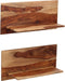 vidaXL - Wandschappen - 2 - st - 58x26x20 - cm - massief - sheeshamhout