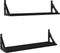 vidaXL - Wandschappen - 2 - st - 60x15x15,5 - cm - zwart