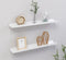 vidaXL - Wandschappen - 2 - st - 60x9x3 - cm - hoogglans - wit