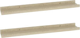 vidaXL - Wandschappen - 2 - st - 60x9x3 - cm - sonoma - eikenkleurig